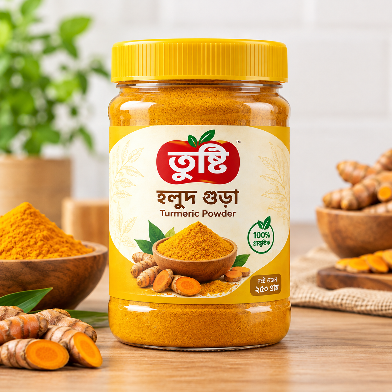 'তুষ্টি' হলুদ গুড়া - 250gm