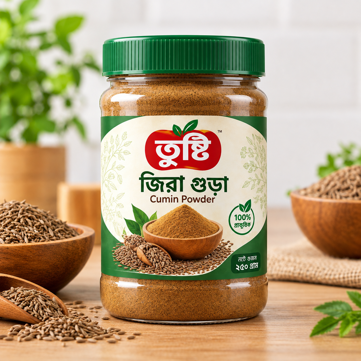 'তুষ্টি' জিরা গুড়া - 250gm